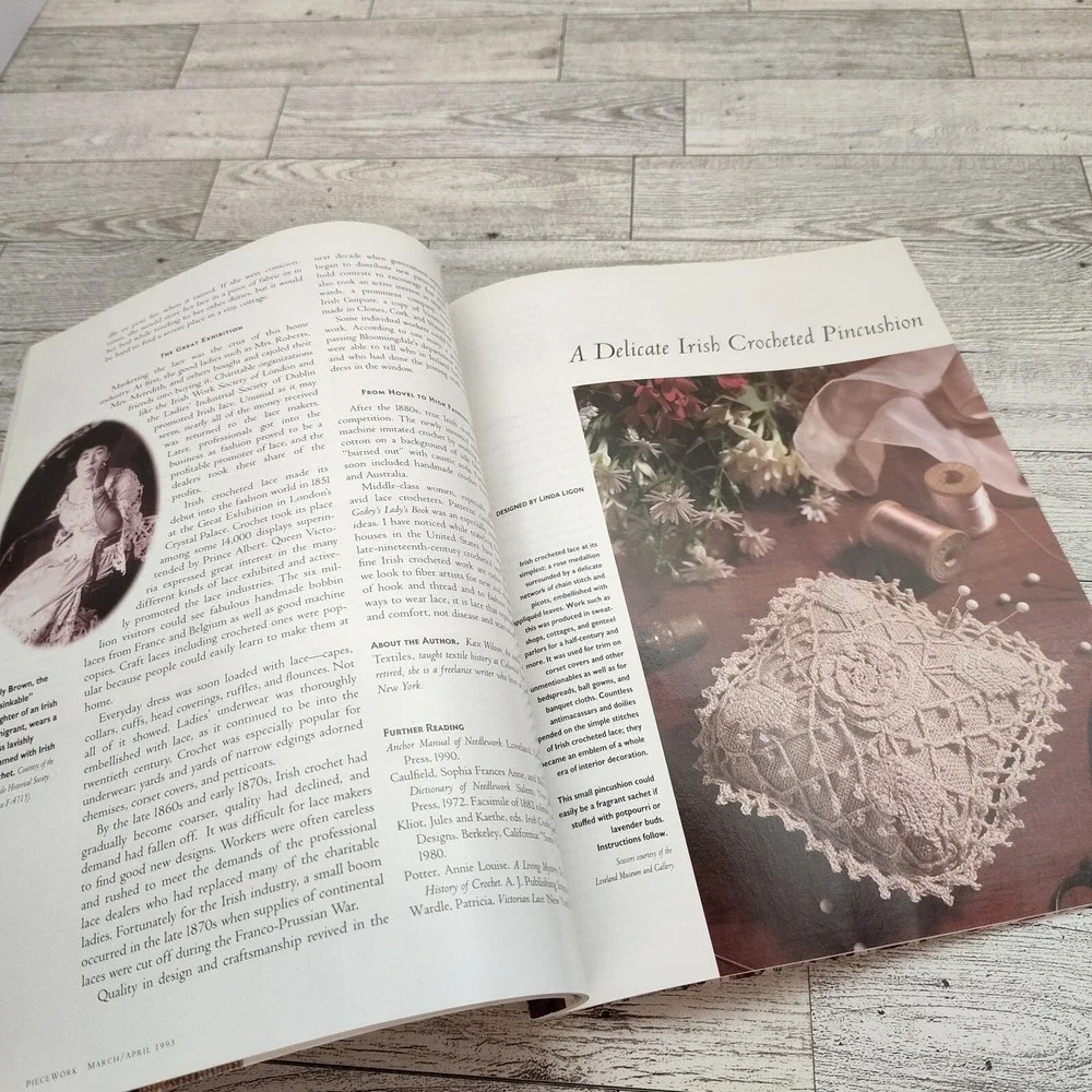Piecework Magazine March April 1993 Hand Sewing Craft‎ Patterns Back Issue